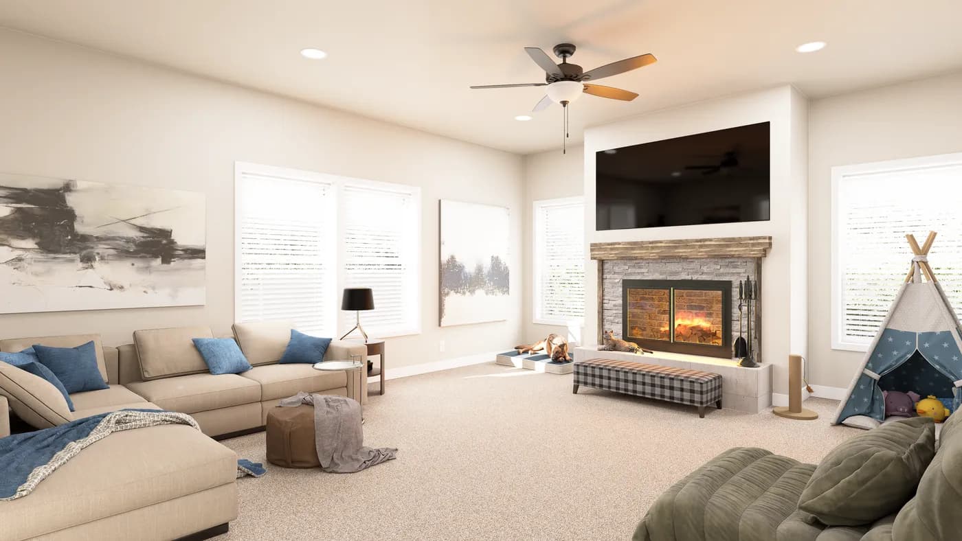 The ING764G WEEPING WILLOW GW Family Room. This Manufactured Mobile Home features 4 bedrooms and 2 baths.