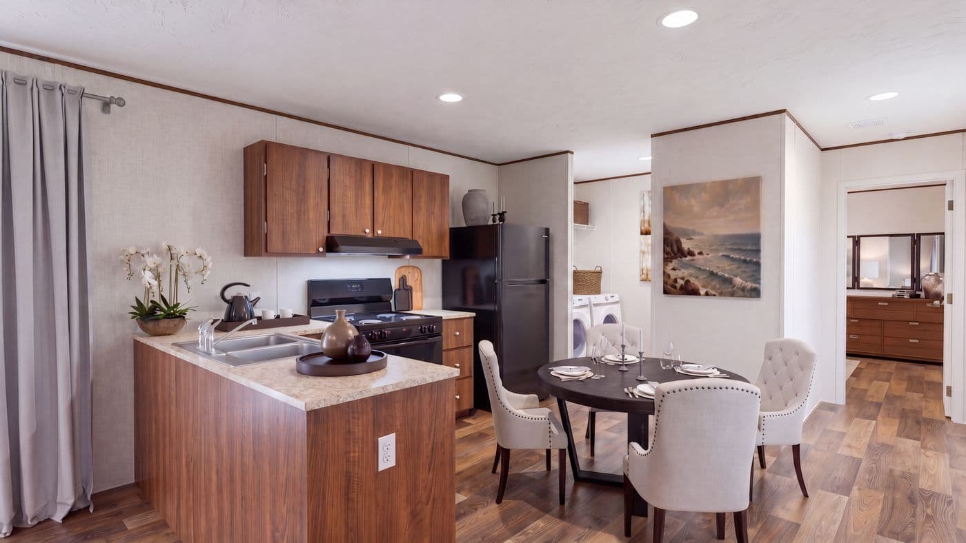 The CYPRESS Kitchen. This Manufactured Mobile Home features 4 bedrooms and 2 baths.