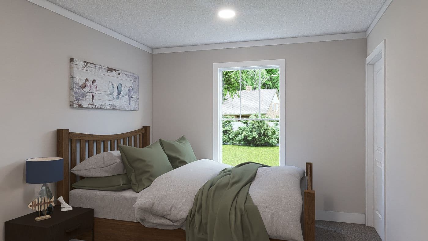 The LIMELIGHT Guest Bedroom. This Modular Home features 3 bedrooms and 2 baths.