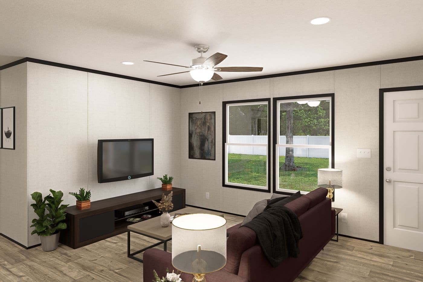 The THE MOUNTAINEER 48 Living Room. This Manufactured Mobile Home features 3 bedrooms and 2 baths.