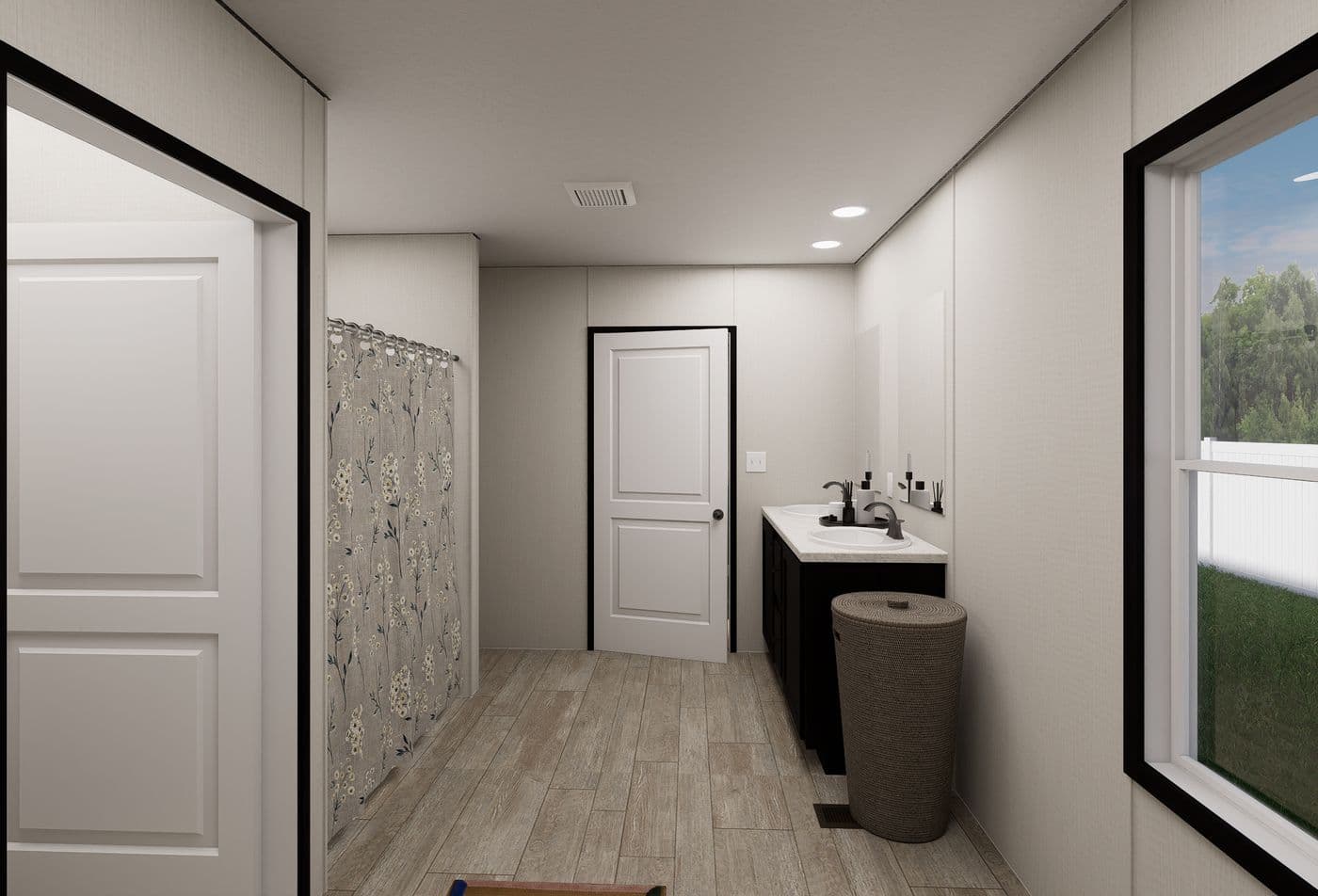 The ULTRA FLEX JEWEL GRANDE Primary Bathroom. This Manufactured Mobile Home features 4 bedrooms and 2 baths.