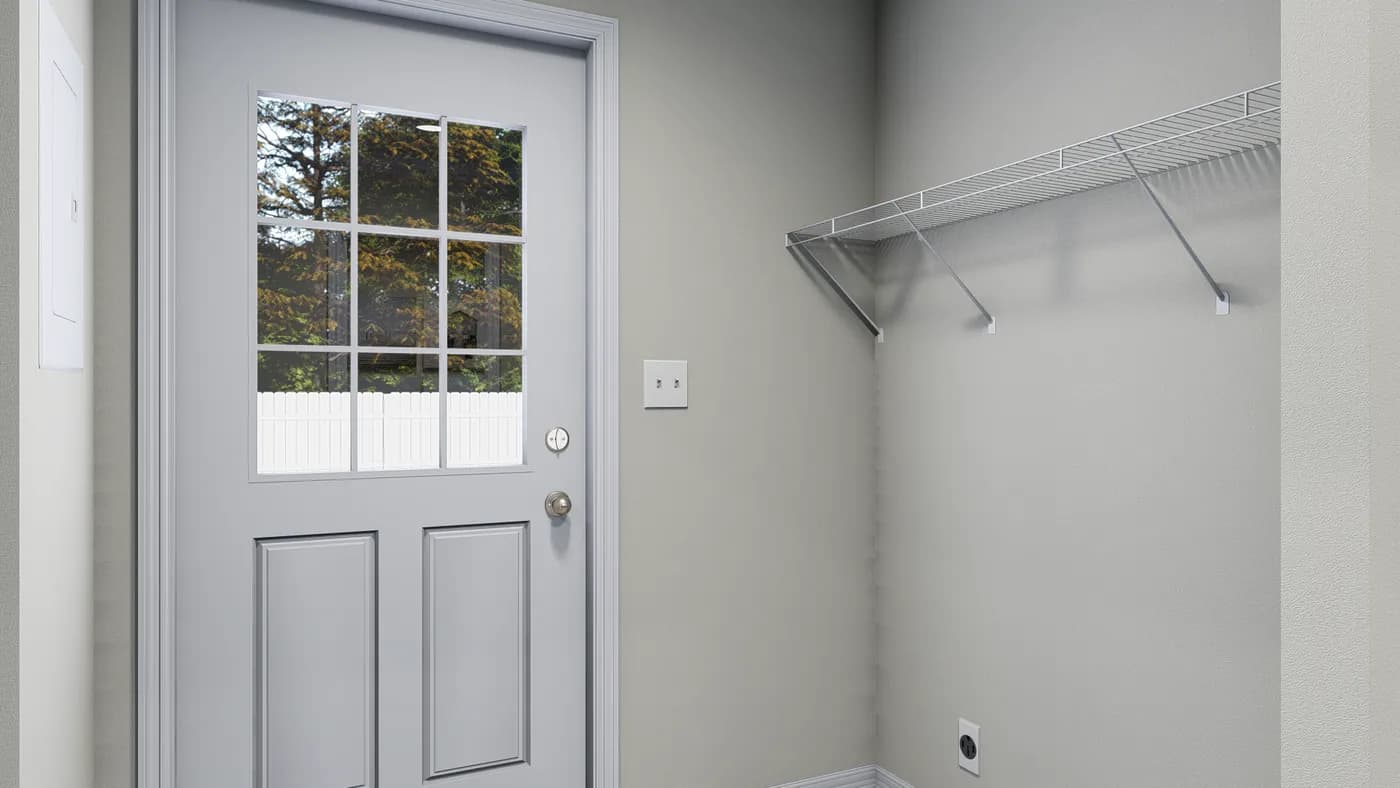 The 7010 "YADKIN" 7616 Utility Room. This Manufactured Mobile Home features 3 bedrooms and 2 baths.