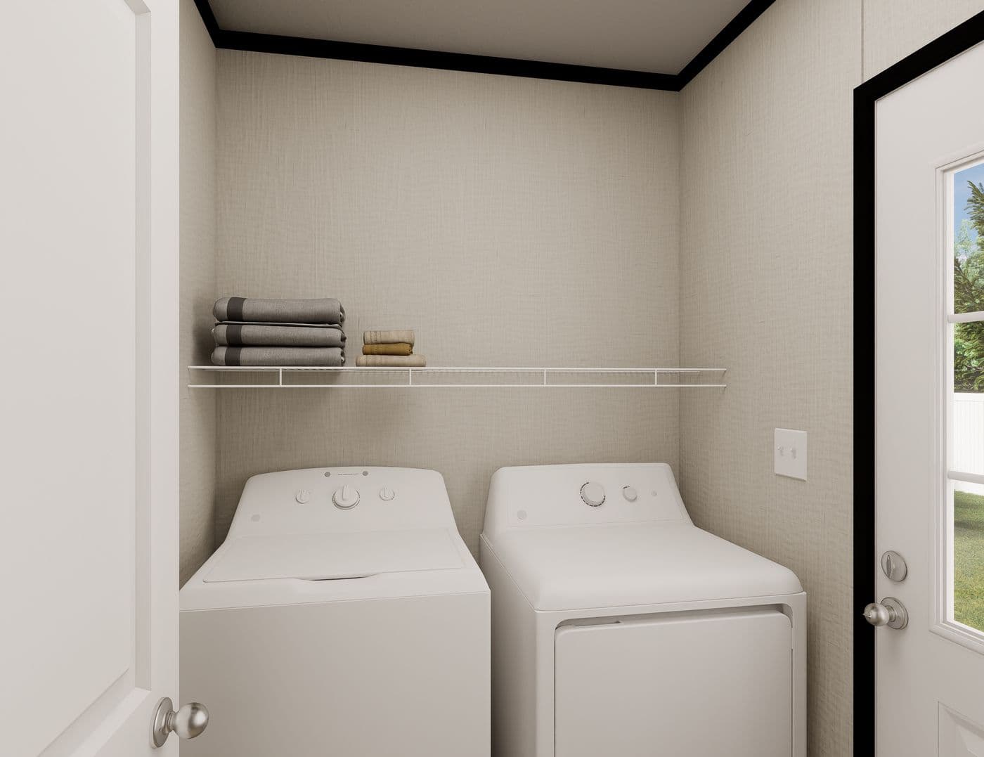 The ULTRA FLEX Utility Room. This Manufactured Mobile Home features 3 bedrooms and 2 baths.