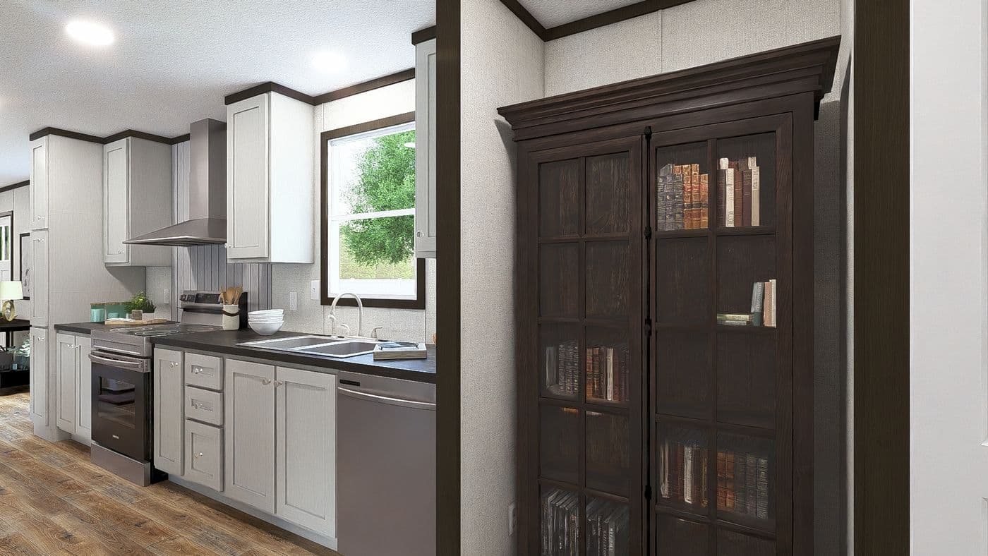 The DESIRE Study Nook. This Manufactured Mobile Home features 3 bedrooms and 2 baths.