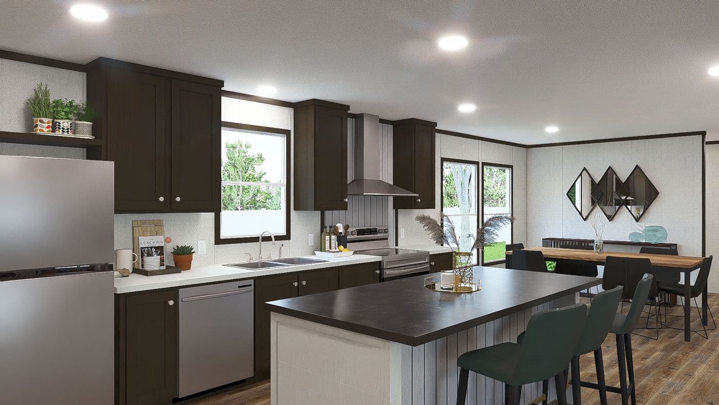 The OCCASION Kitchen. This Manufactured Mobile Home features 4 bedrooms and 2 baths.