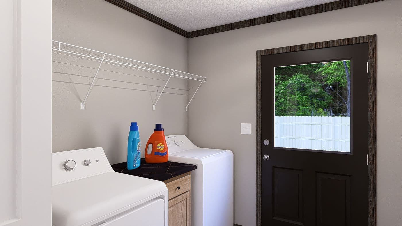 The THE JACKSON Utility Room. This Manufactured Mobile Home features 4 bedrooms and 2 baths.