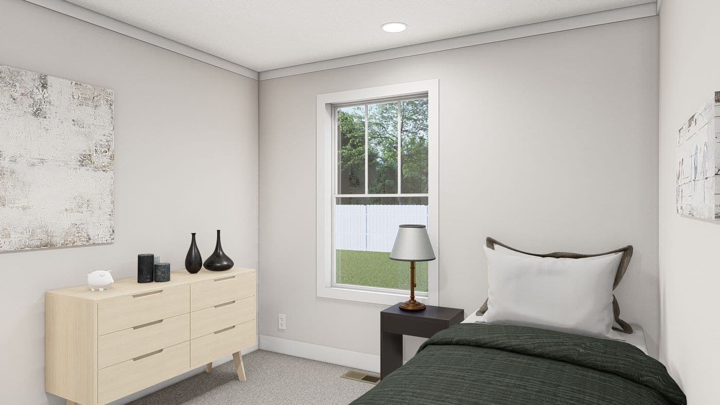 The WHOLE LOTTA LOVE Guest Bedroom. This Manufactured Mobile Home features 3 bedrooms and 2 baths.