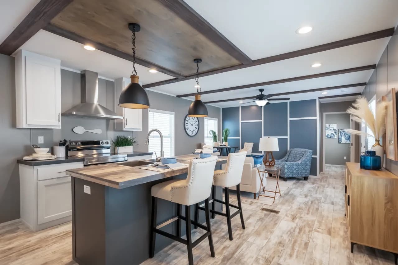The LIBERTY Kitchen. This Manufactured Mobile Home features 3 bedrooms and 2 baths.