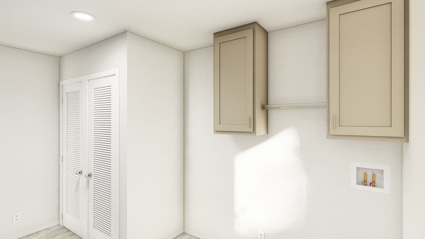 The DRM601F 60' DREAM Utility Room. This Manufactured Mobile Home features 4 bedrooms and 2 baths.