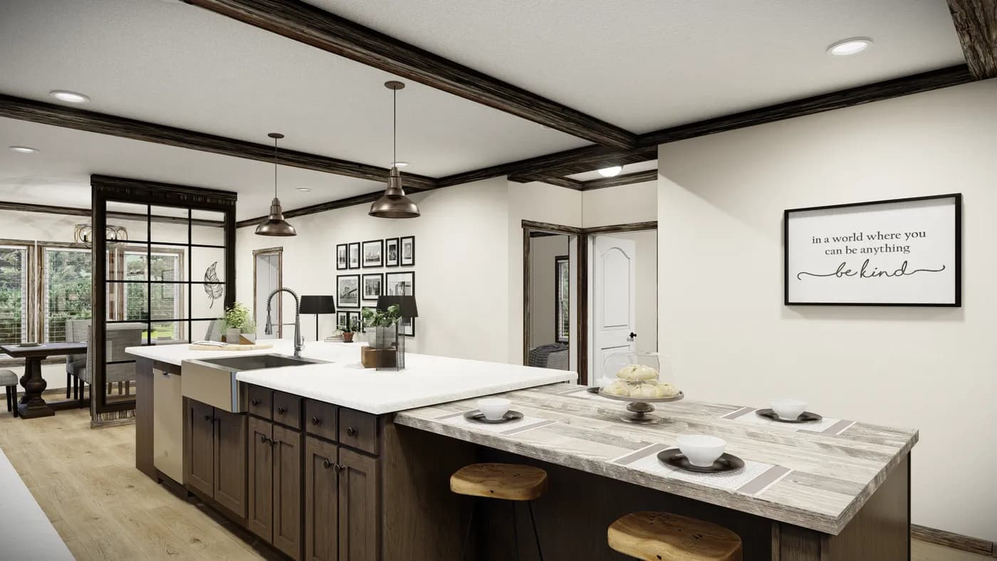 The THE ANDERSON II Kitchen. This Manufactured Mobile Home features 3 bedrooms and 2 baths.