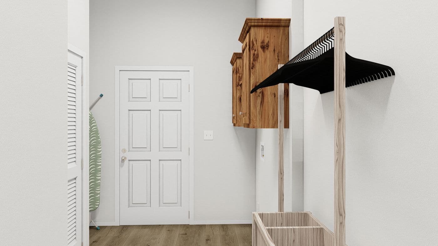 The QL604K CLAYTON Utility Room. This Manufactured Mobile Home features 4 bedrooms and 2 baths.