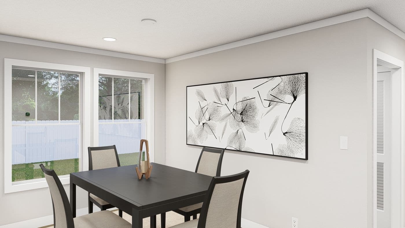 The LIMELIGHT Dining Area. This Manufactured Mobile Home features 3 bedrooms and 2 baths.