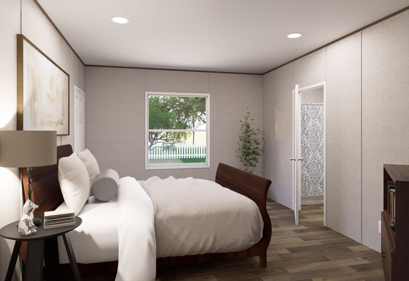 The ASPEN Primary Bedroom. This Manufactured Mobile Home features 3 bedrooms and 2 baths.
