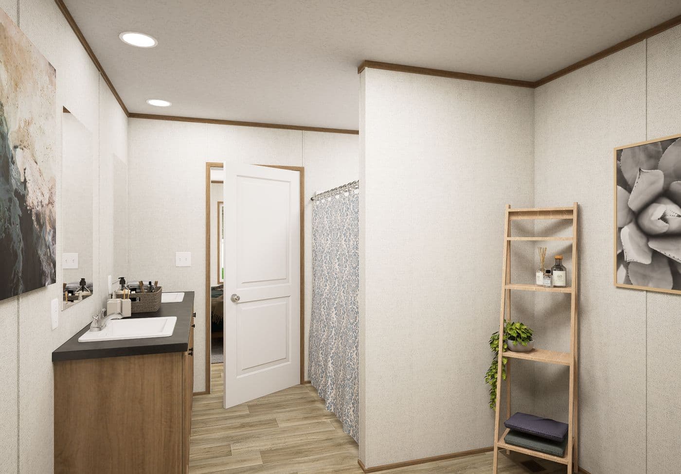 The GROVE Primary Bathroom. This Manufactured Mobile Home features 3 bedrooms and 2 baths.