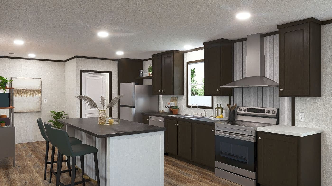 The AMBITION Kitchen. This Manufactured Mobile Home features 4 bedrooms and 2 baths.