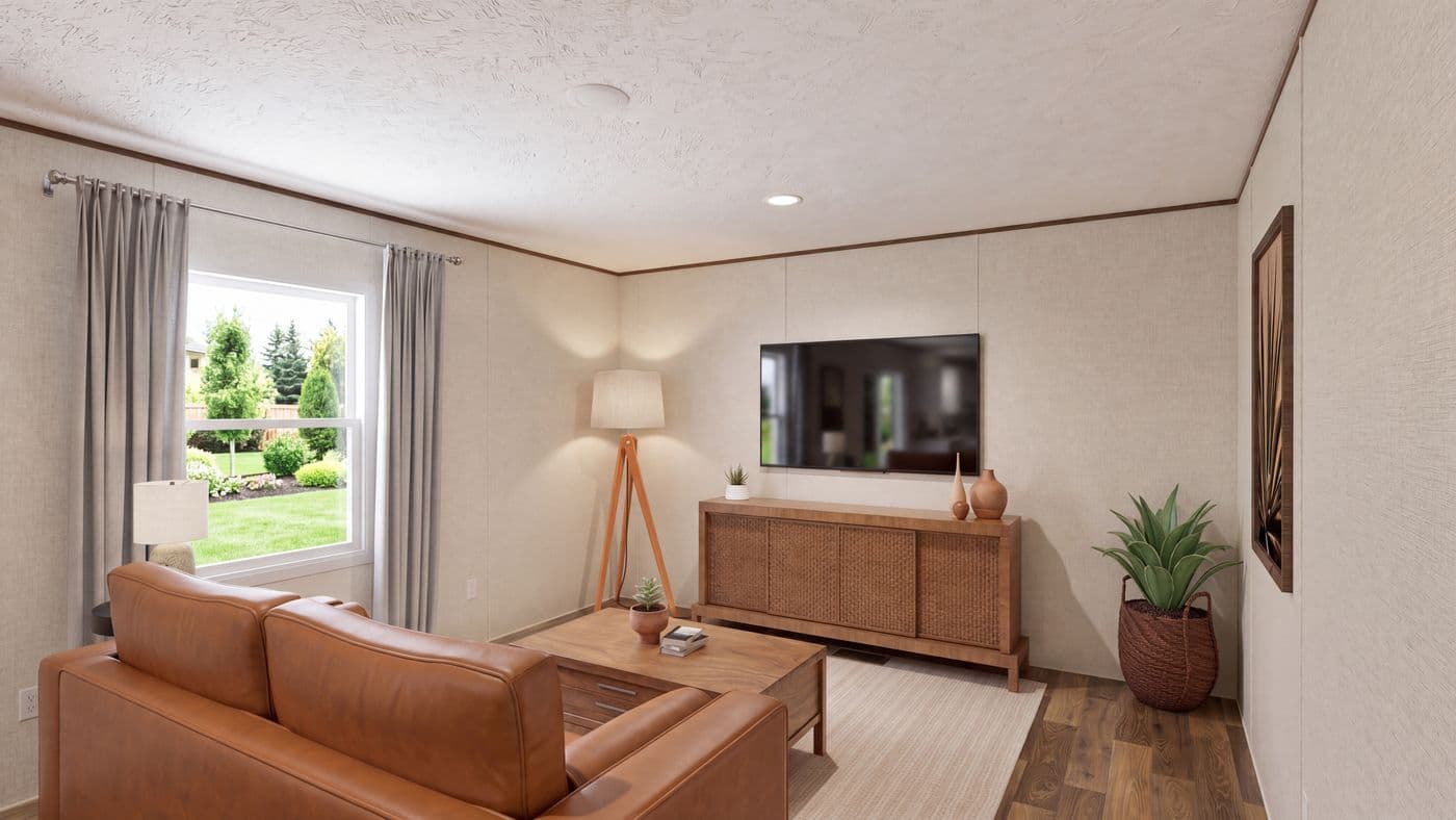 The CEDAR Den. This Manufactured Mobile Home features 3 bedrooms and 2 baths.
