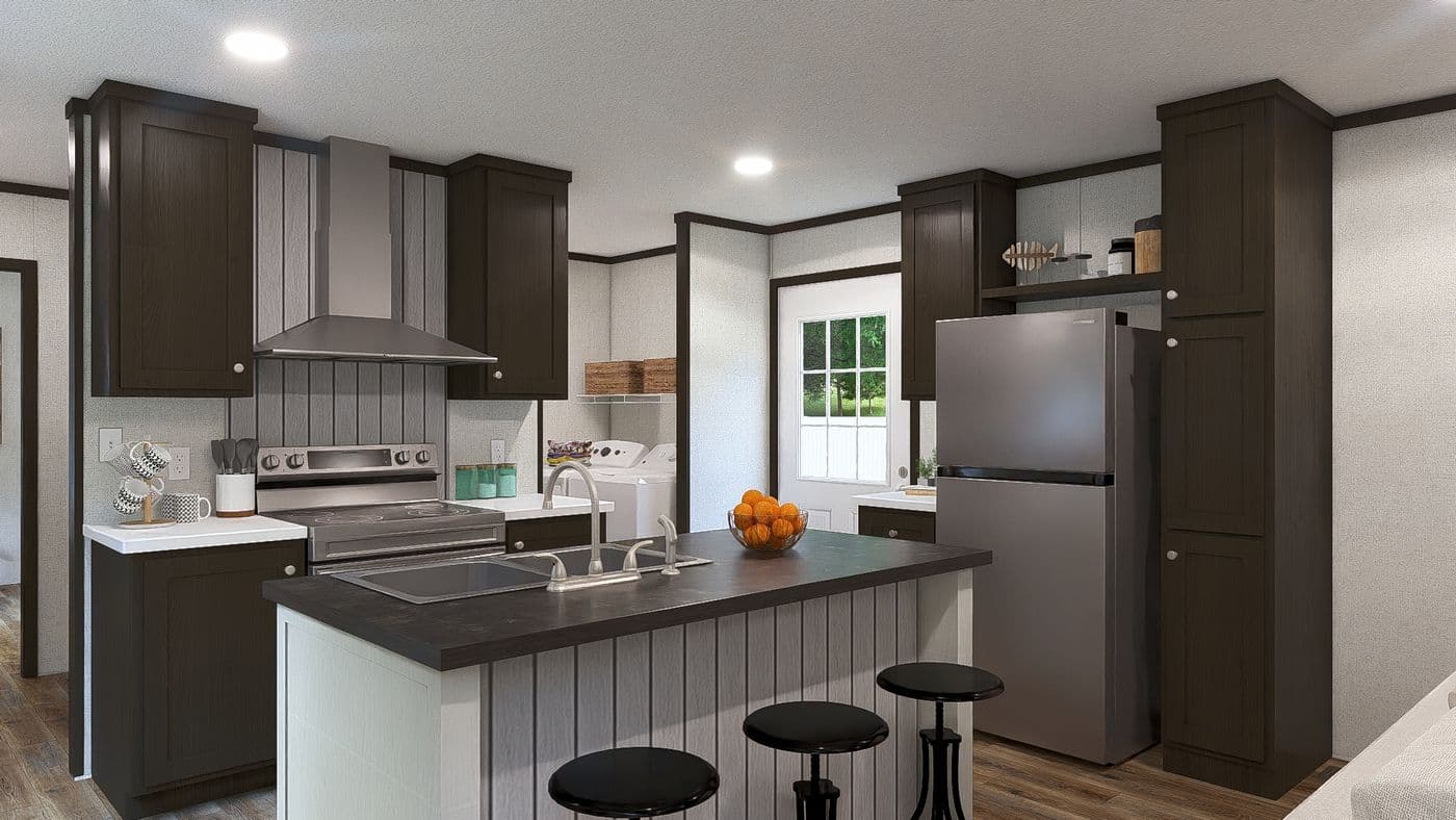 The DYNAMIC Kitchen. This Manufactured Mobile Home features 3 bedrooms and 2 baths.