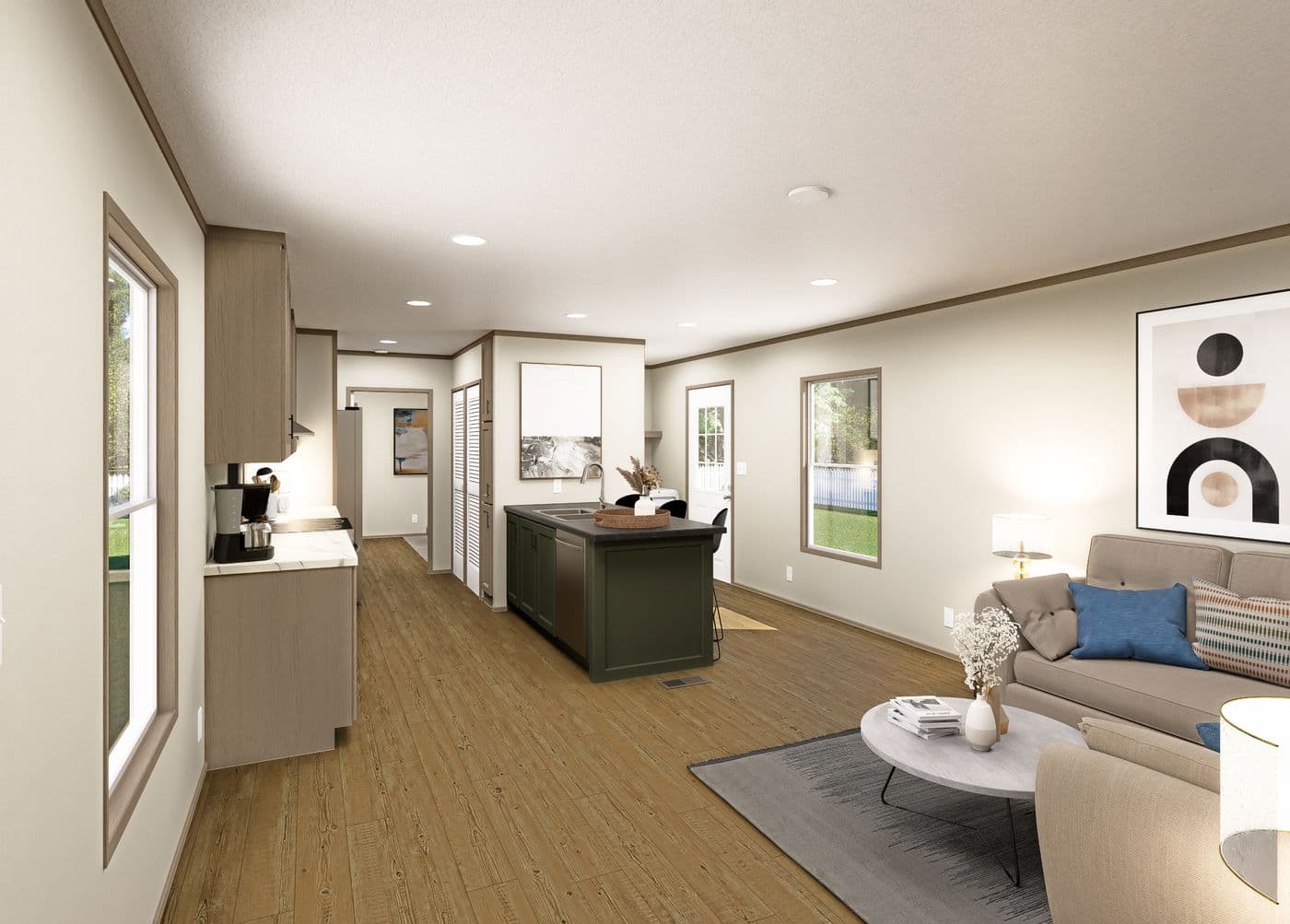 The CLARK Foyer. This Manufactured Mobile Home features 3 bedrooms and 2 baths.