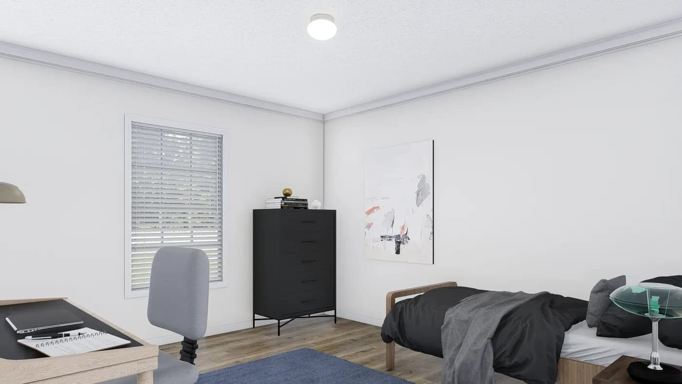 The BIG EASY M001 Bedroom. This Manufactured Mobile Home features 4 bedrooms and 2 baths.