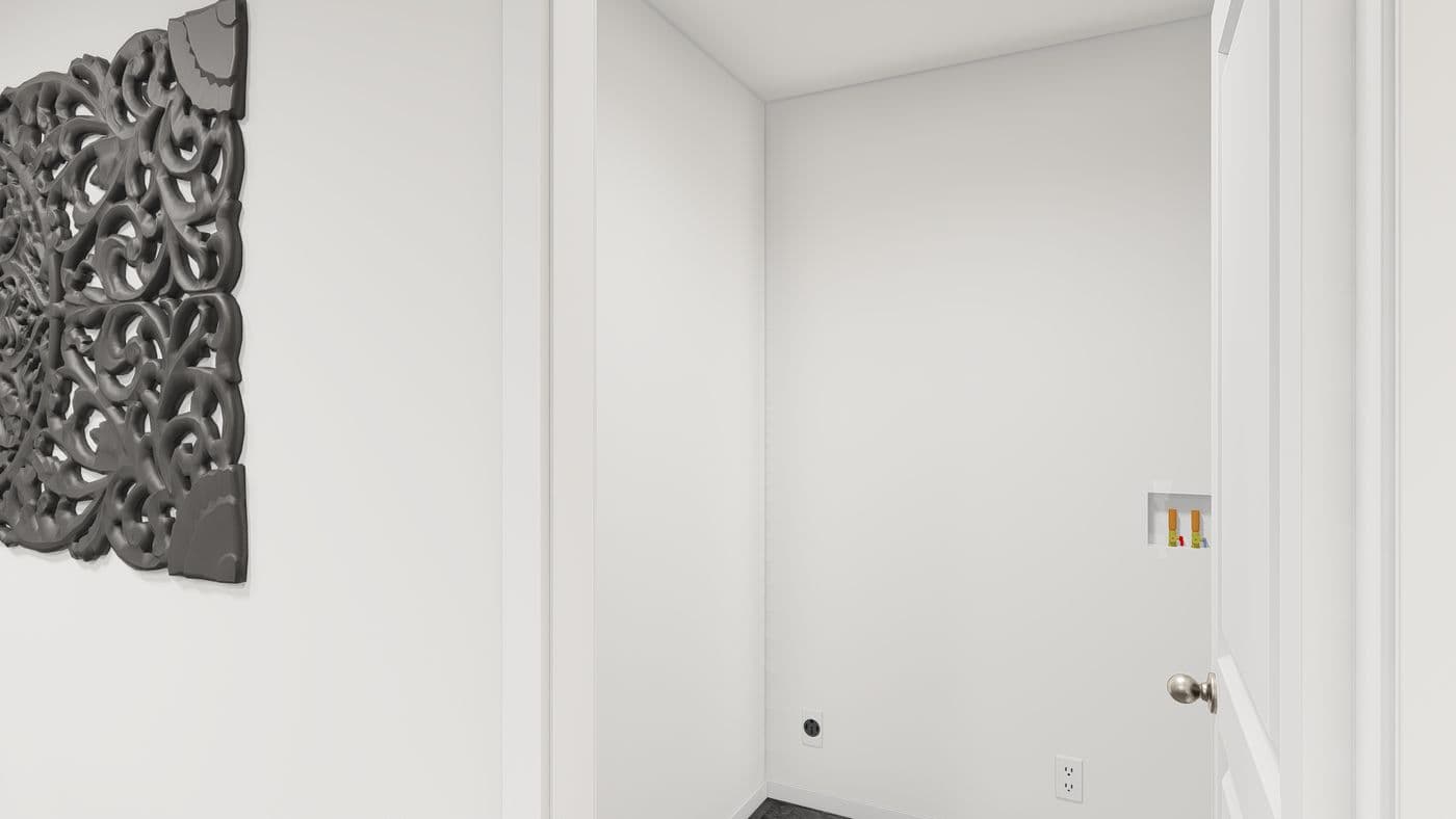 The ING382F REDWOOD II GW Utility Room. This Manufactured Mobile Home features 2 bedrooms and 2 baths.
