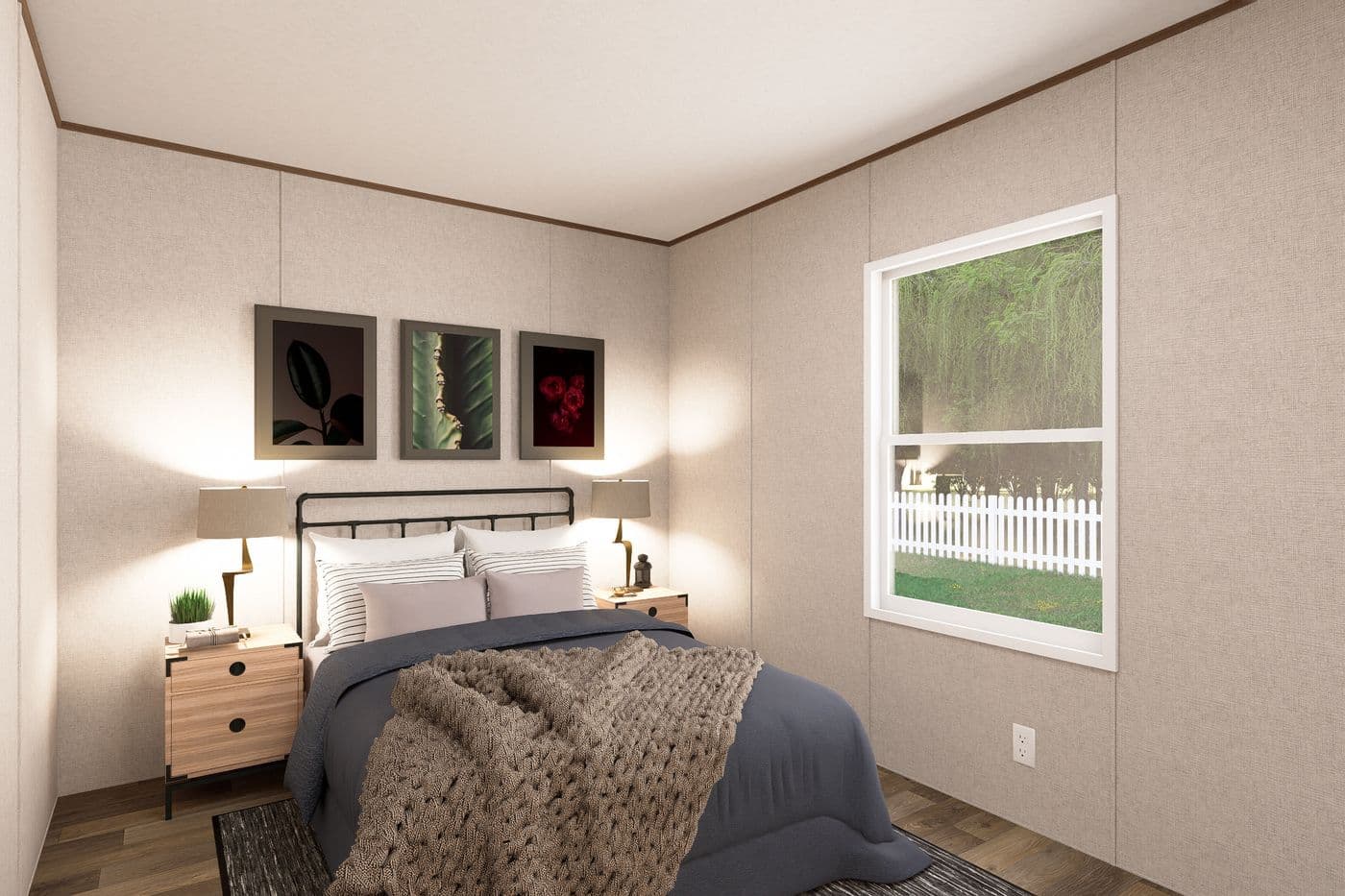 The CYPRESS Guest Bedroom. This Manufactured Mobile Home features 4 bedrooms and 2 baths.