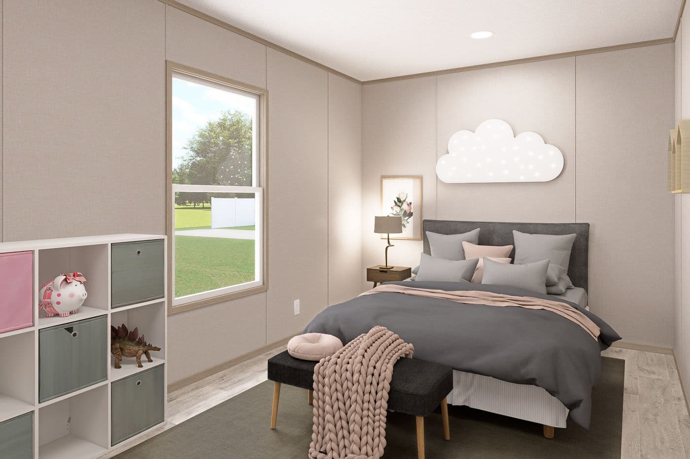 The THE EAGLE 68 Guest Bedroom. This Manufactured Mobile Home features 4 bedrooms and 2 baths.