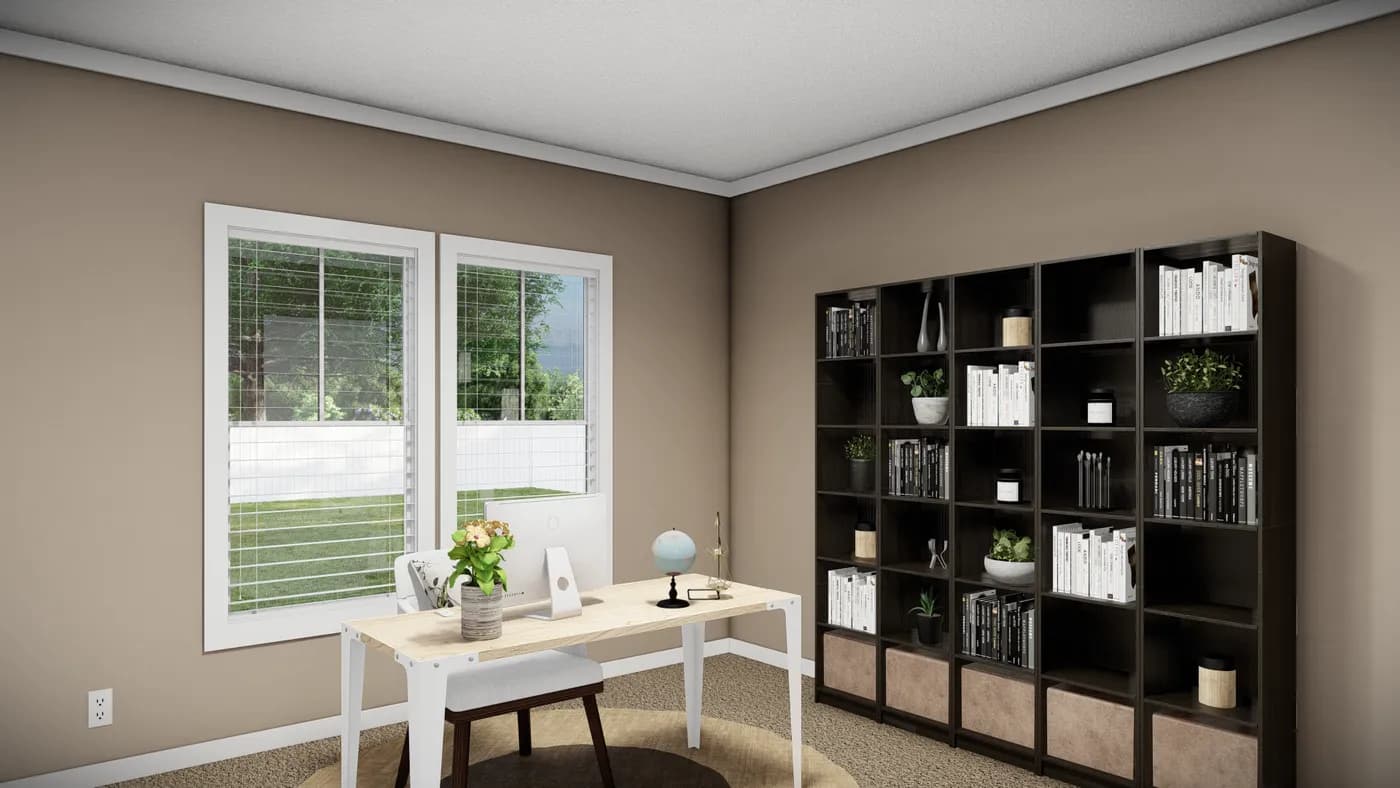 The THE LLOYD II Bedroom. This Manufactured Mobile Home features 3 bedrooms and 2 baths.