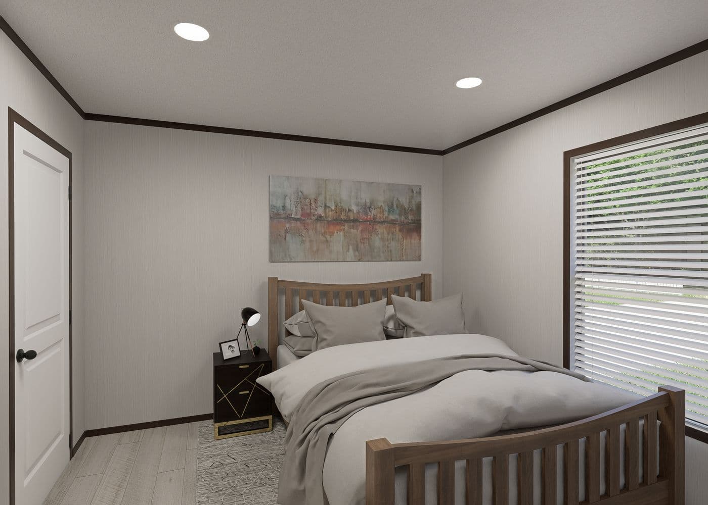 The SAPPHIRE Bedroom. This Manufactured Mobile Home features 4 bedrooms and 2 baths.