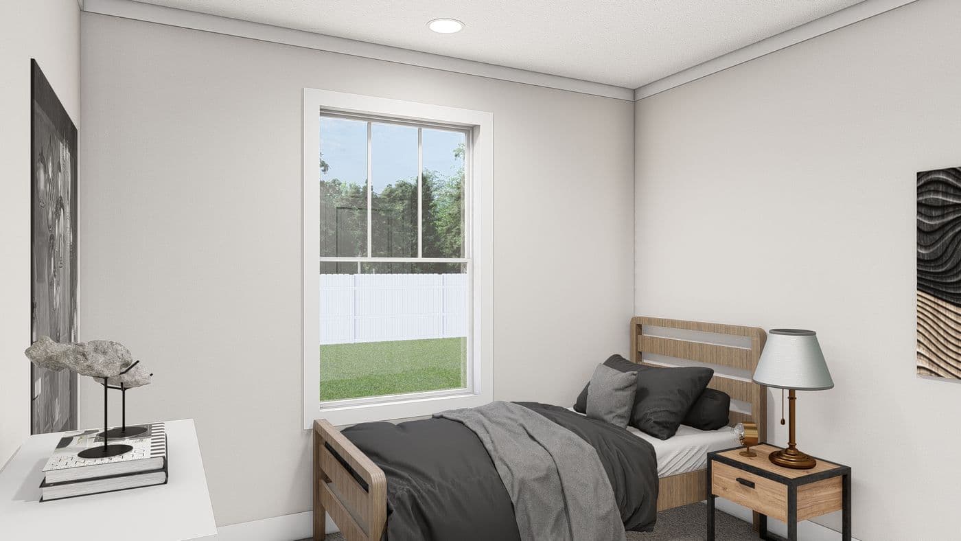 The WHOLE LOTTA LOVE Guest Bedroom. This Manufactured Mobile Home features 3 bedrooms and 2 baths.