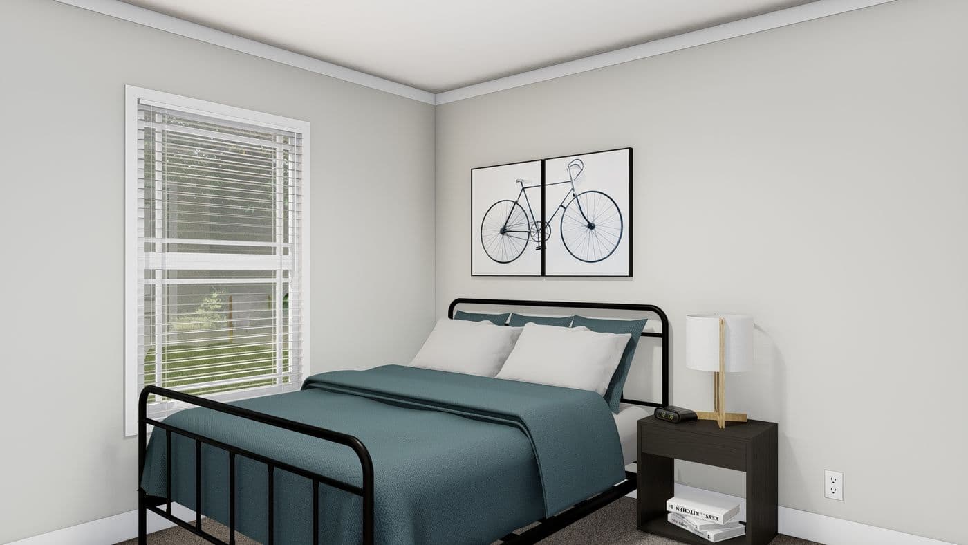 The CHEYENNE Bedroom. This Manufactured Mobile Home features 3 bedrooms and 2 baths.