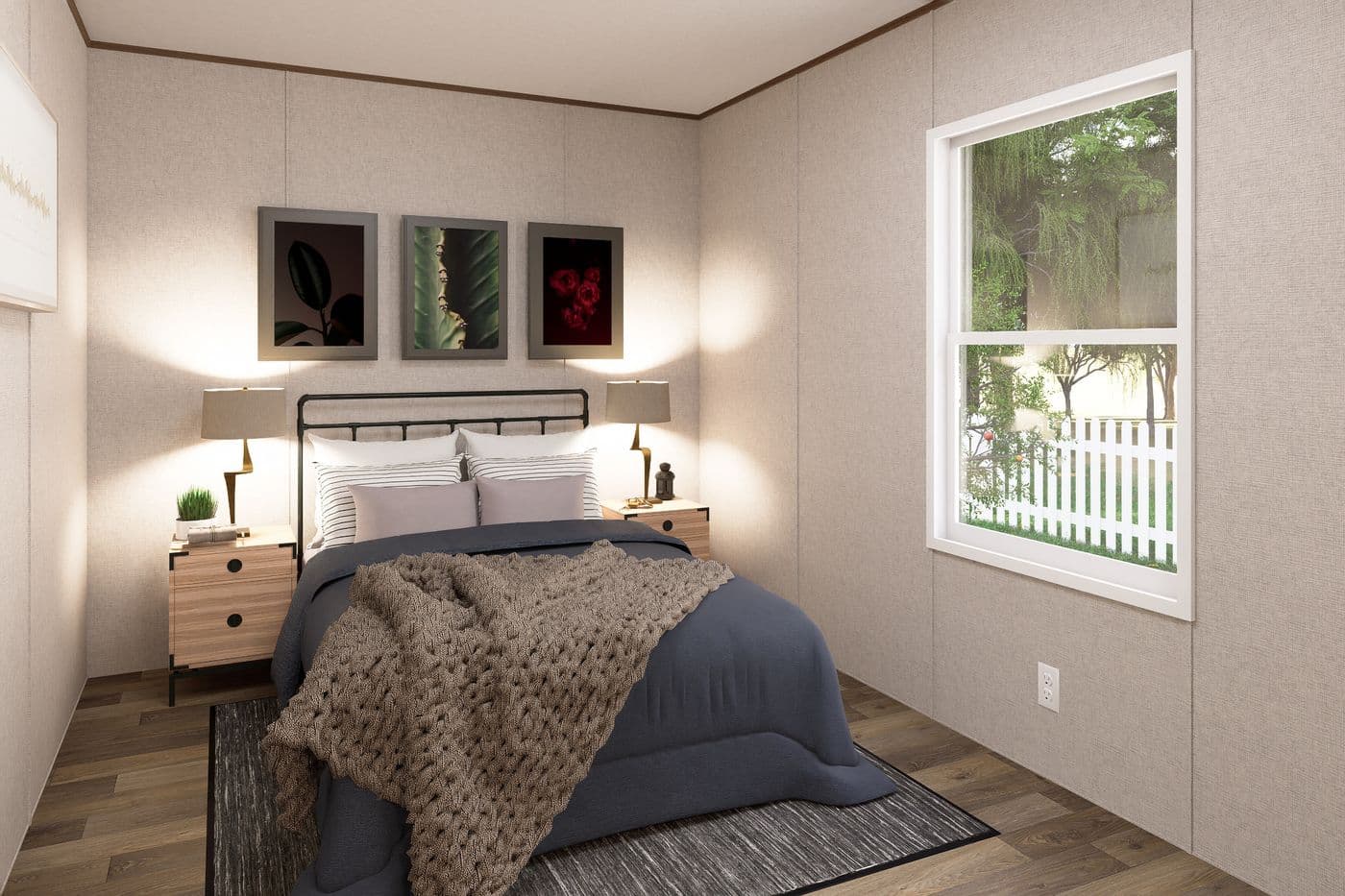 The BIRCH Guest Bedroom. This Manufactured Mobile Home features 3 bedrooms and 2 baths.