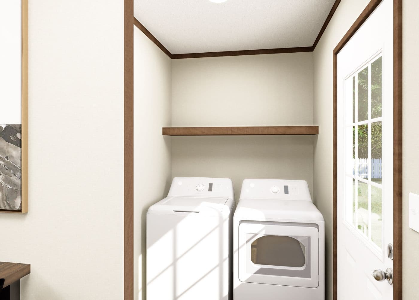 The LEWIS Utility Room. This Manufactured Mobile Home features 2 bedrooms and 2 baths.