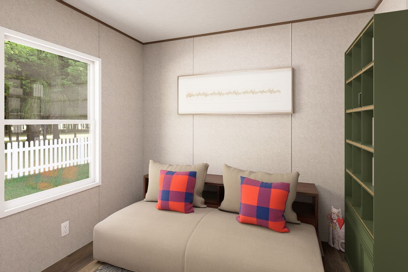 The CYPRESS Guest Bedroom. This Manufactured Mobile Home features 4 bedrooms and 2 baths.