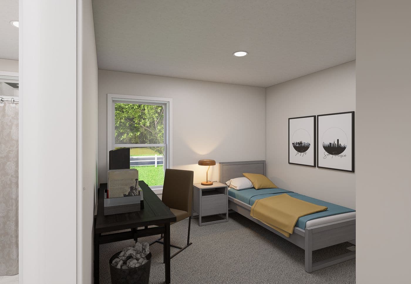 The 5022 IMAGINE Guest Bedroom. This Manufactured Mobile Home features 3 bedrooms and 2 baths.