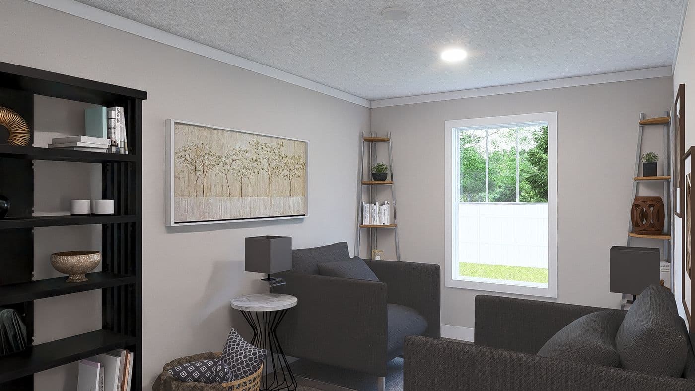 The LIMELIGHT Guest Bedroom. This Modular Home features 3 bedrooms and 2 baths.