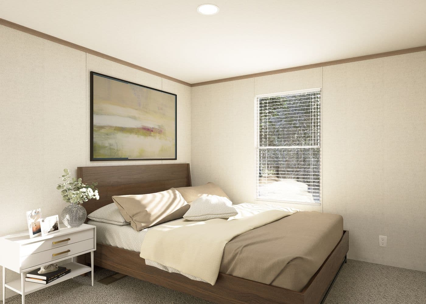 The THE RESERVE 60 Bedroom. This Manufactured Mobile Home features 3 bedrooms and 2 baths.