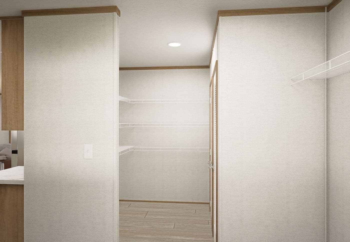 The THE MOUNTAINEER 68 Utility Room. This Manufactured Mobile Home features 4 bedrooms and 2 baths.