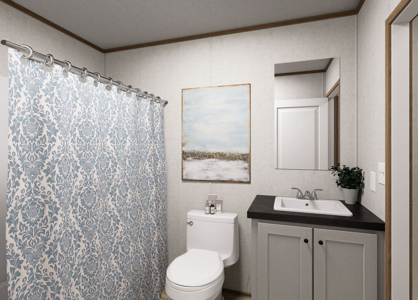 The EMBER Guest Bathroom. This Manufactured Mobile Home features 2 bedrooms and 2 baths.