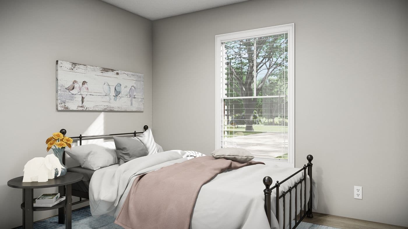 The THE REVERE Bedroom. This Manufactured Mobile Home features 4 bedrooms and 2 baths.