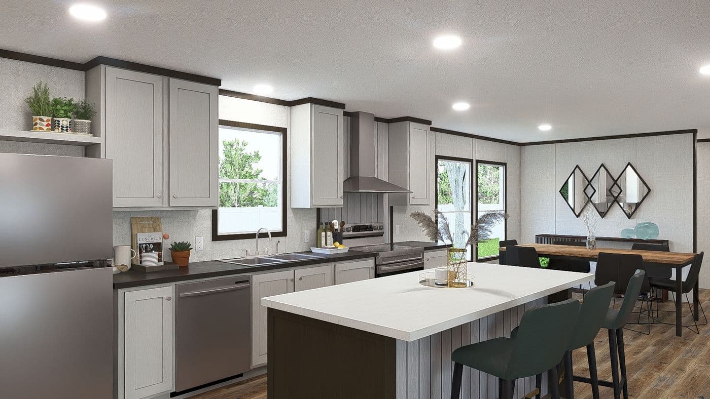 The OCCASION Kitchen. This Manufactured Mobile Home features 4 bedrooms and 2 baths.