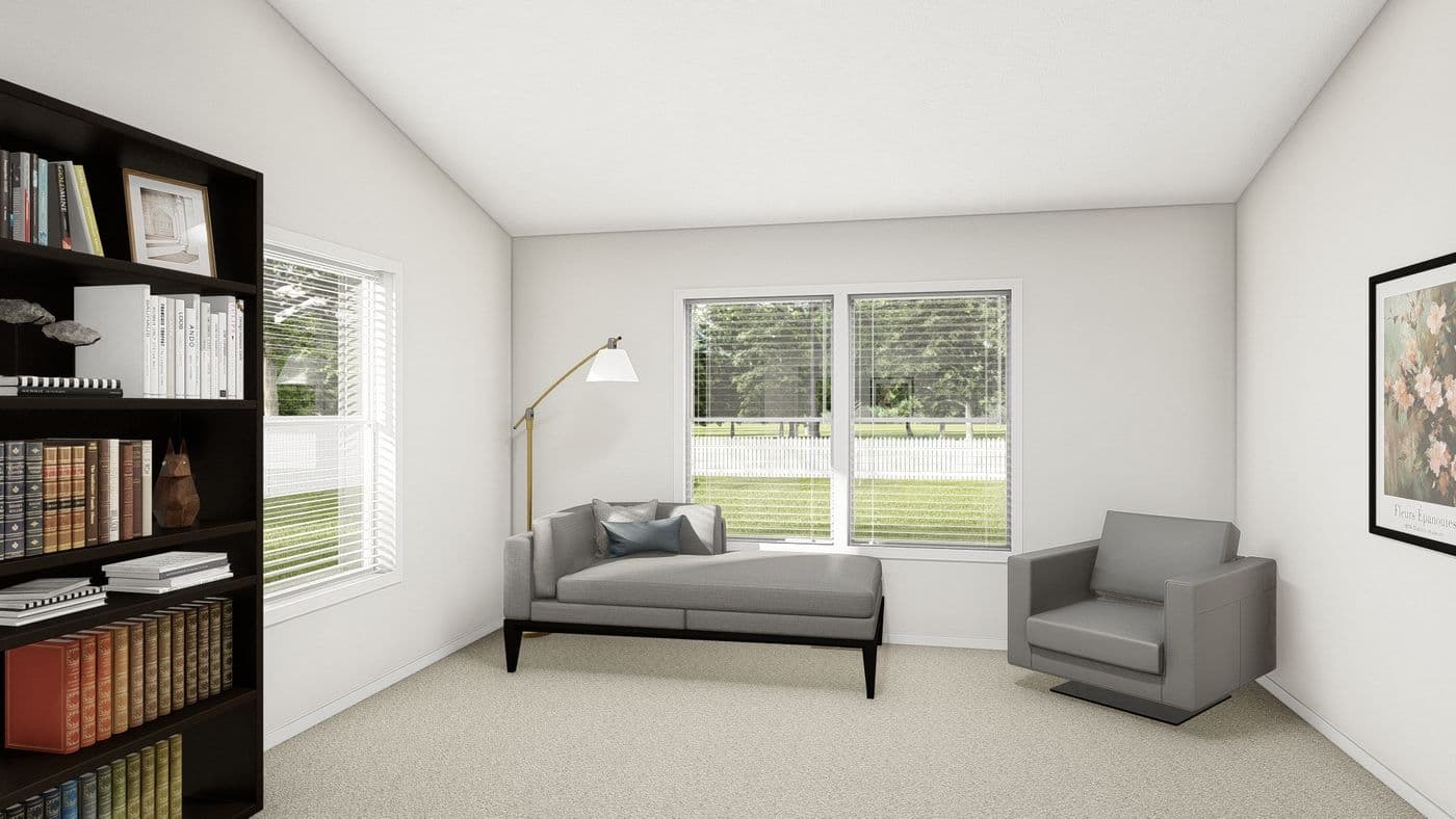 The QL604K CLAYTON Morning Room. This Manufactured Mobile Home features 4 bedrooms and 2 baths.
