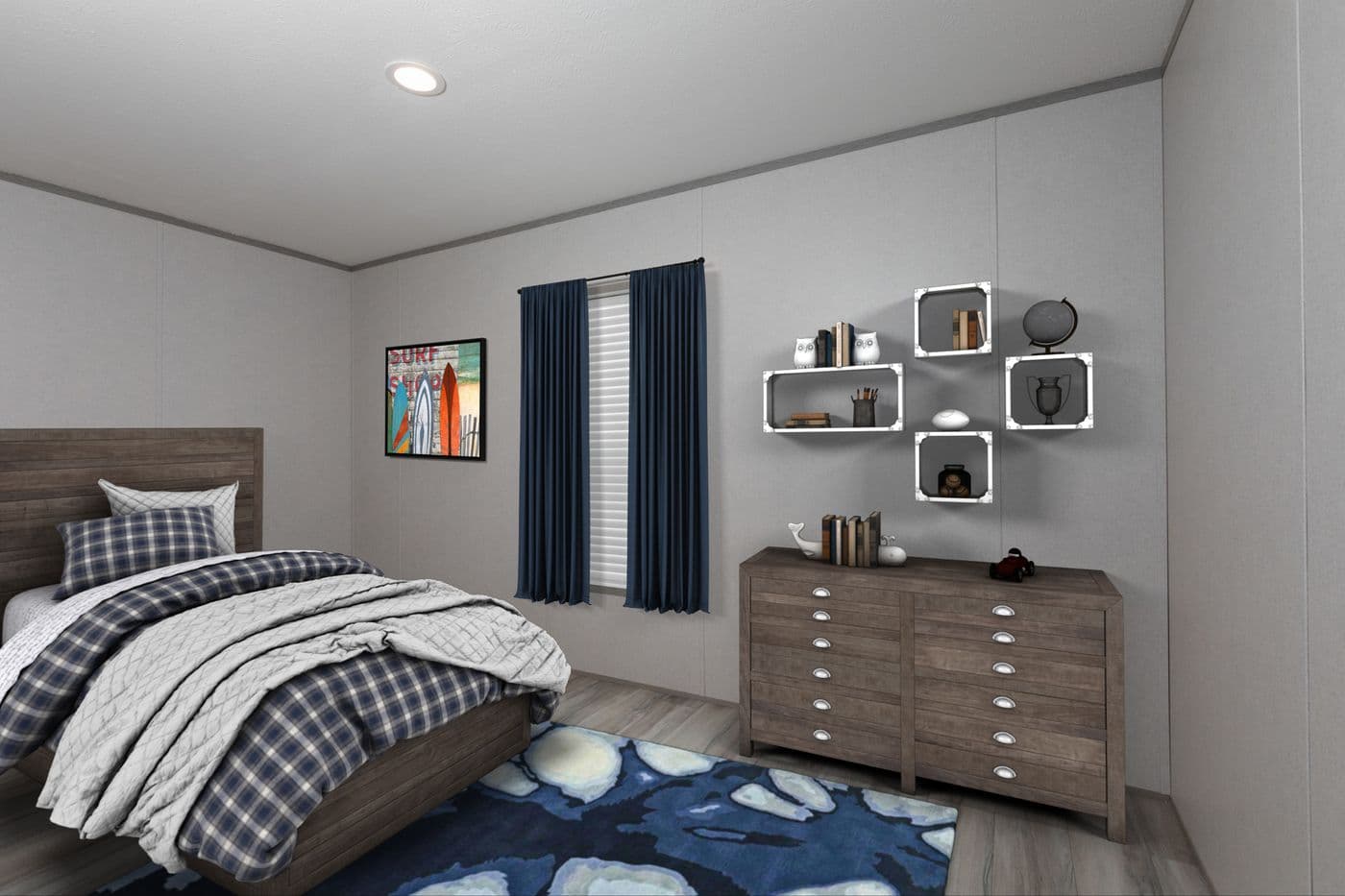 The THE PANTRY HOUSE Guest Bedroom. This Manufactured Mobile Home features 3 bedrooms and 2 baths.