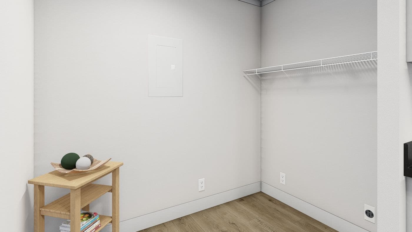 The BORN TO RUN Utility Room. This Manufactured Mobile Home features 2 bedrooms and 2 baths.