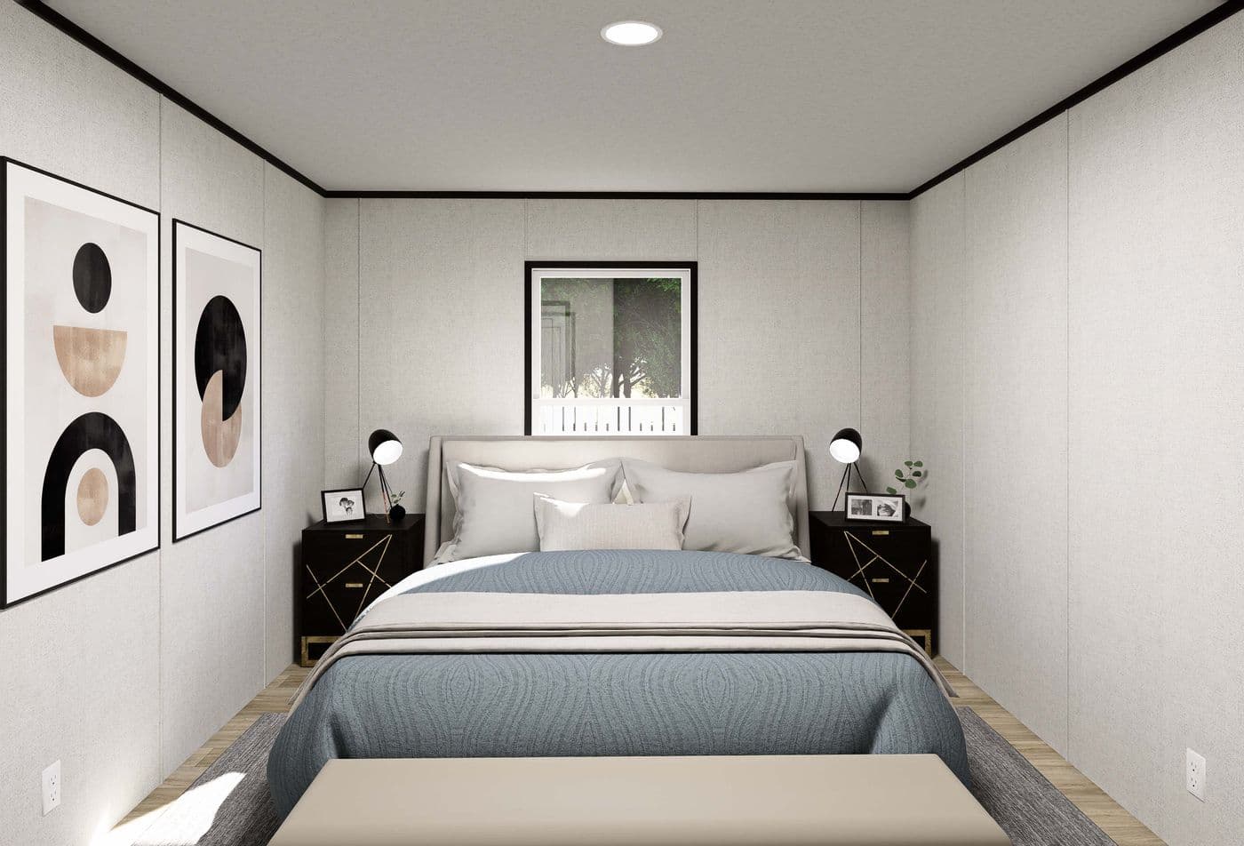The DAWN Guest Bedroom. This Manufactured Mobile Home features 3 bedrooms and 2 baths.