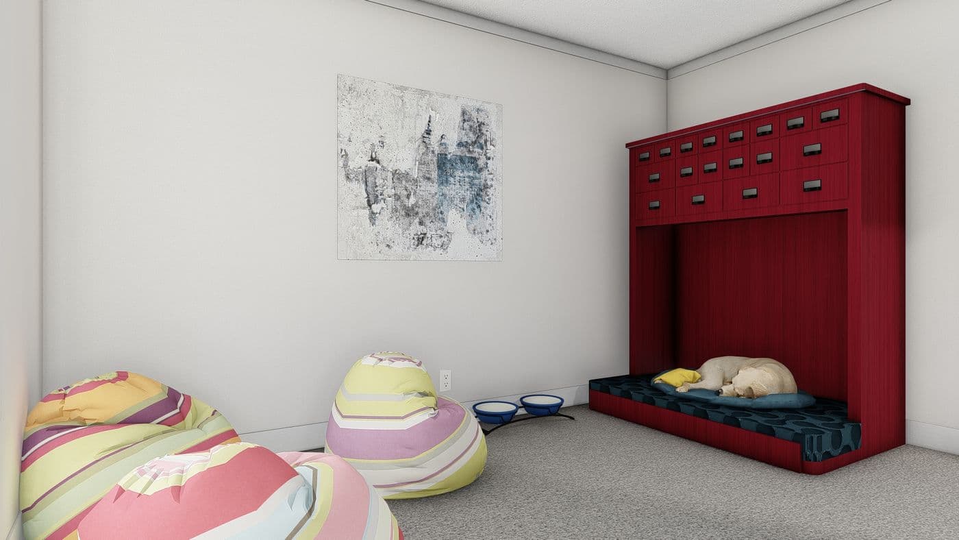 The ROCKET MAN Bedroom. This Manufactured Mobile Home features 3 bedrooms and 2 baths.