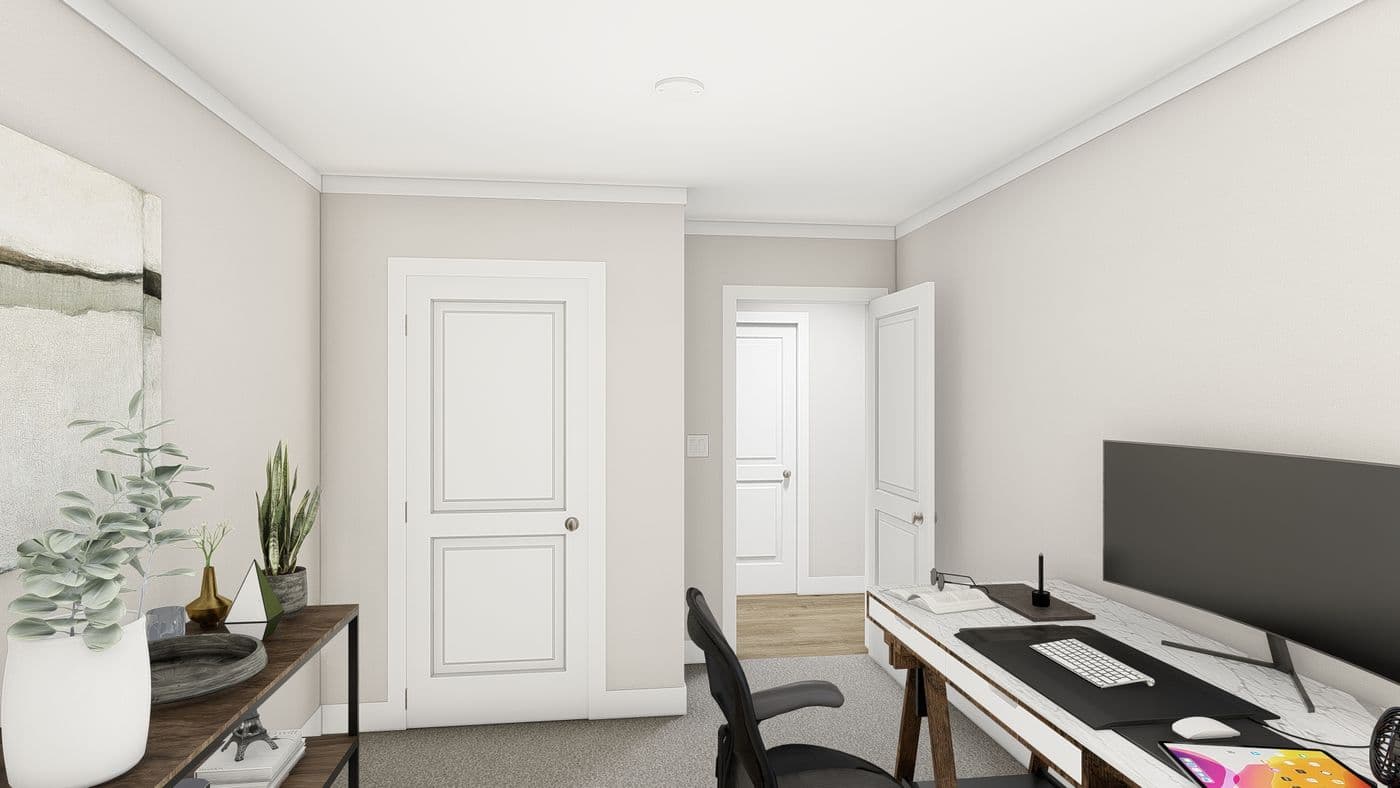 The LEAN ON ME Office. This Manufactured Mobile Home features 3 bedrooms and 2 baths.