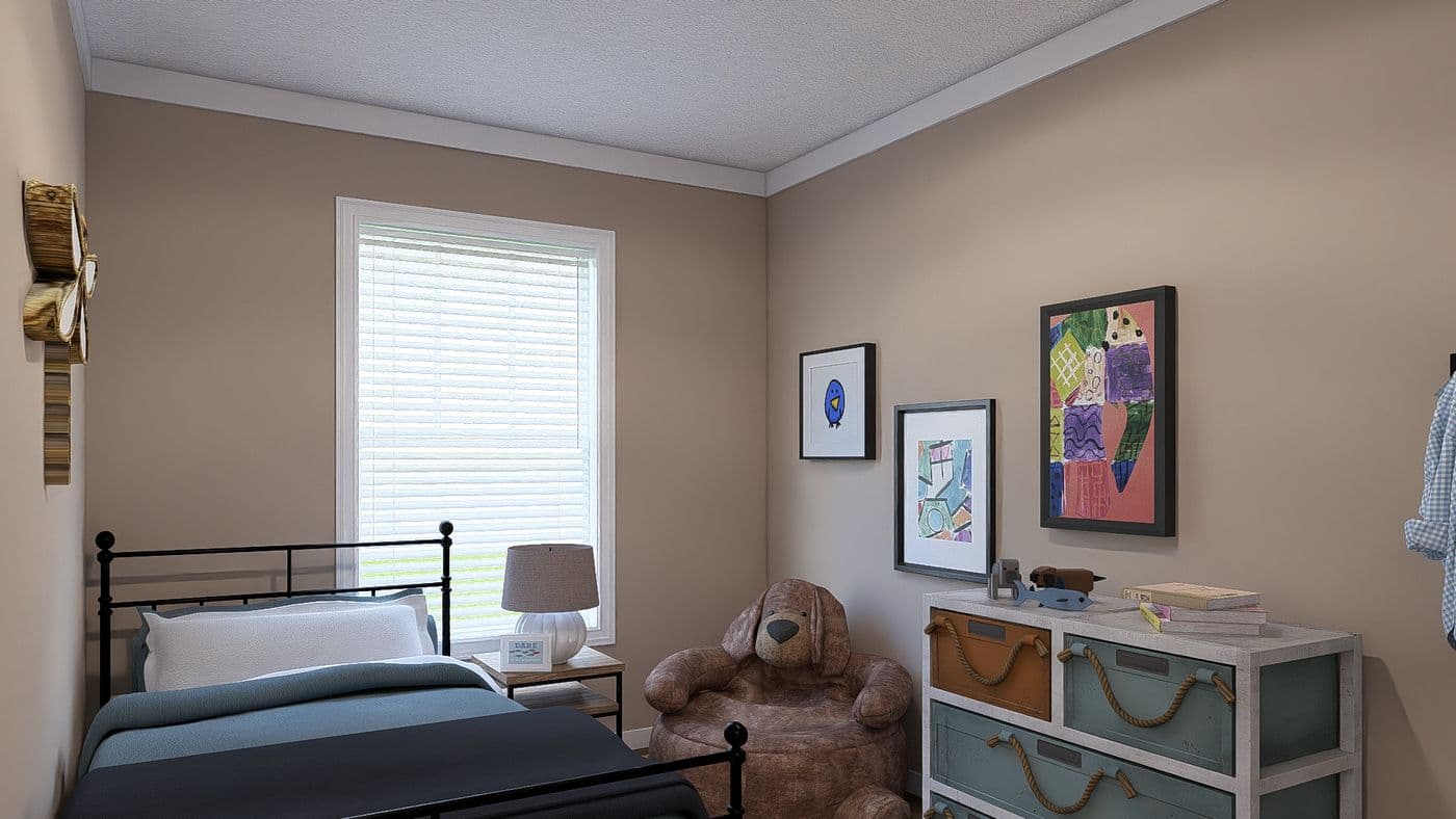 The THE DREAM Bedroom. This Manufactured Mobile Home features 3 bedrooms and 2 baths.