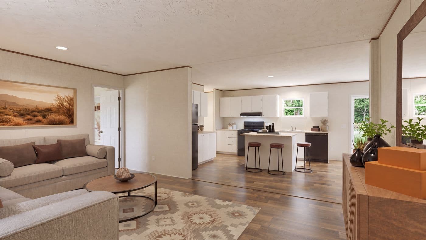 The CEDAR Foyer. This Manufactured Mobile Home features 3 bedrooms and 2 baths.