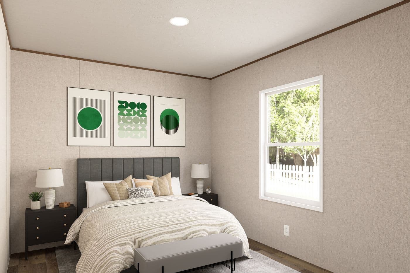 The MAGNOLIA Guest Bedroom. This Manufactured Mobile Home features 3 bedrooms and 2 baths.