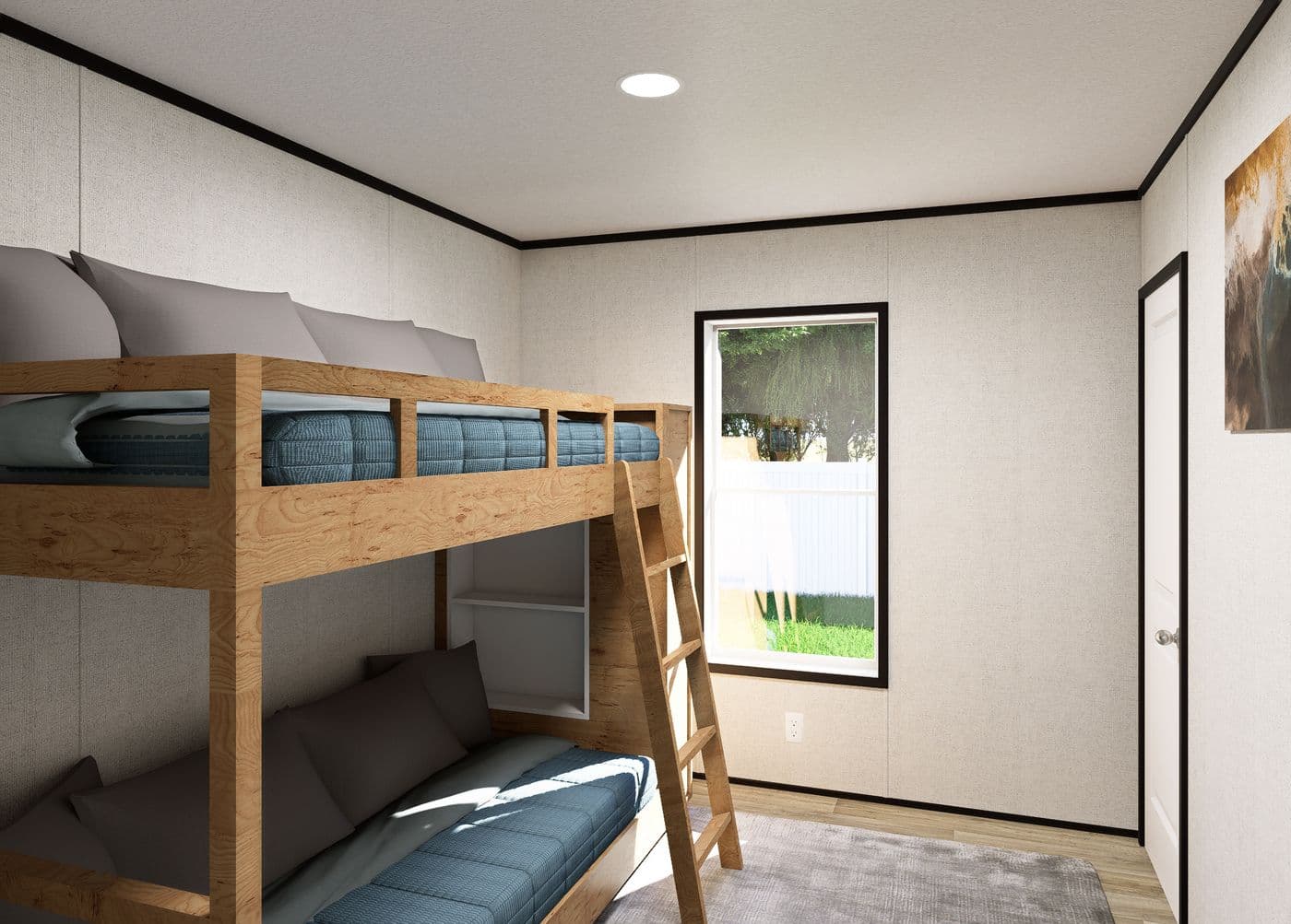 The HORIZON NORTHSTAR 16763A Guest Bedroom. This Manufactured Mobile Home features 3 bedrooms and 2 baths.